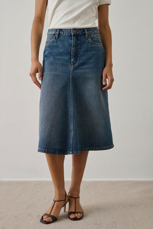 Jupe Halo - Bleu - Coton - Femme