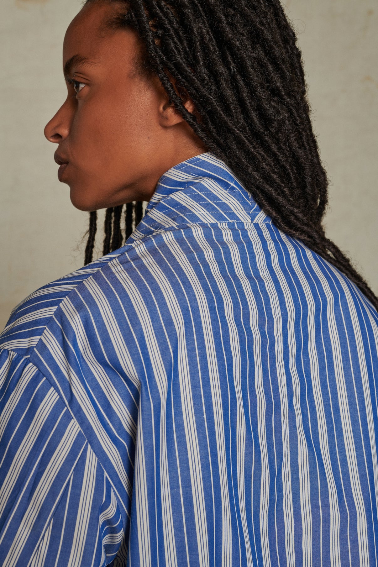 Veste Augustine - Bleu/Blanc - Coton - Femme vue 6