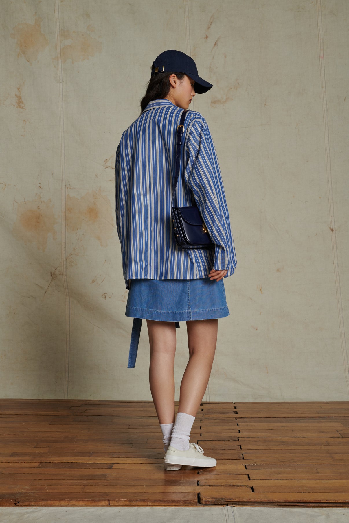 Veste Augustine - Bleu/Blanc - Coton - Femme vue 2