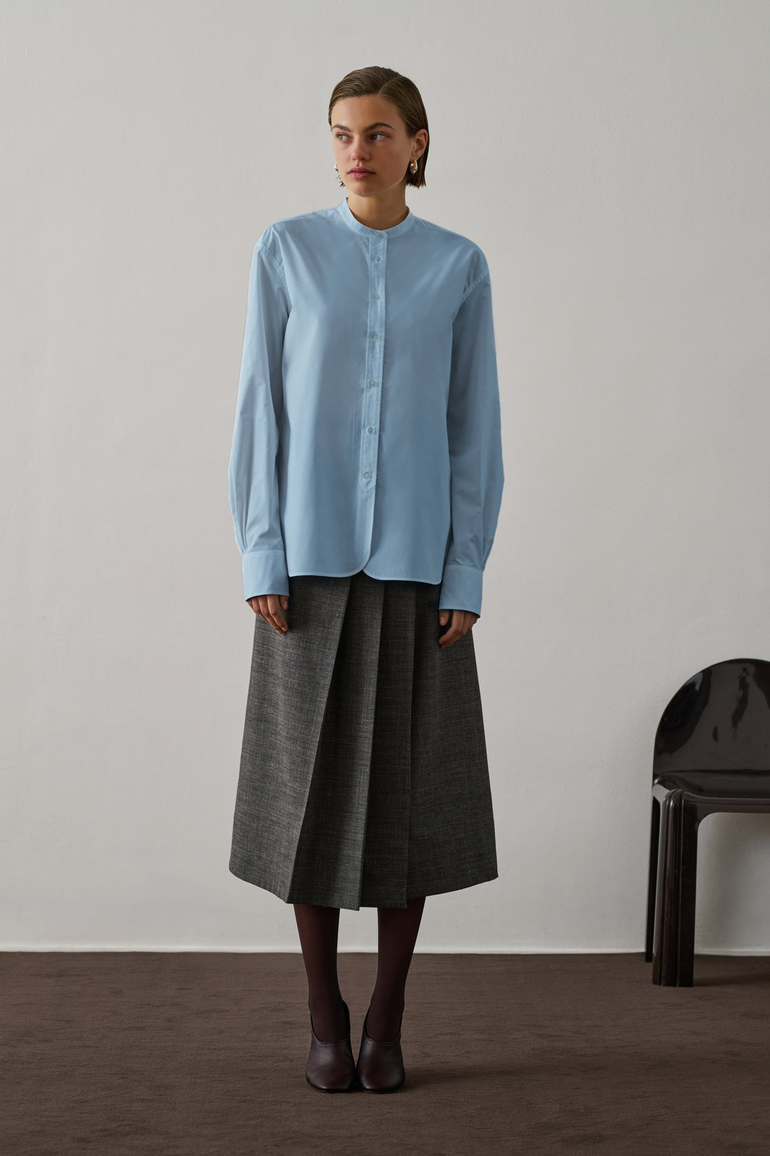 Chemise Bermudes - Bleu Ciel - Coton - Femme