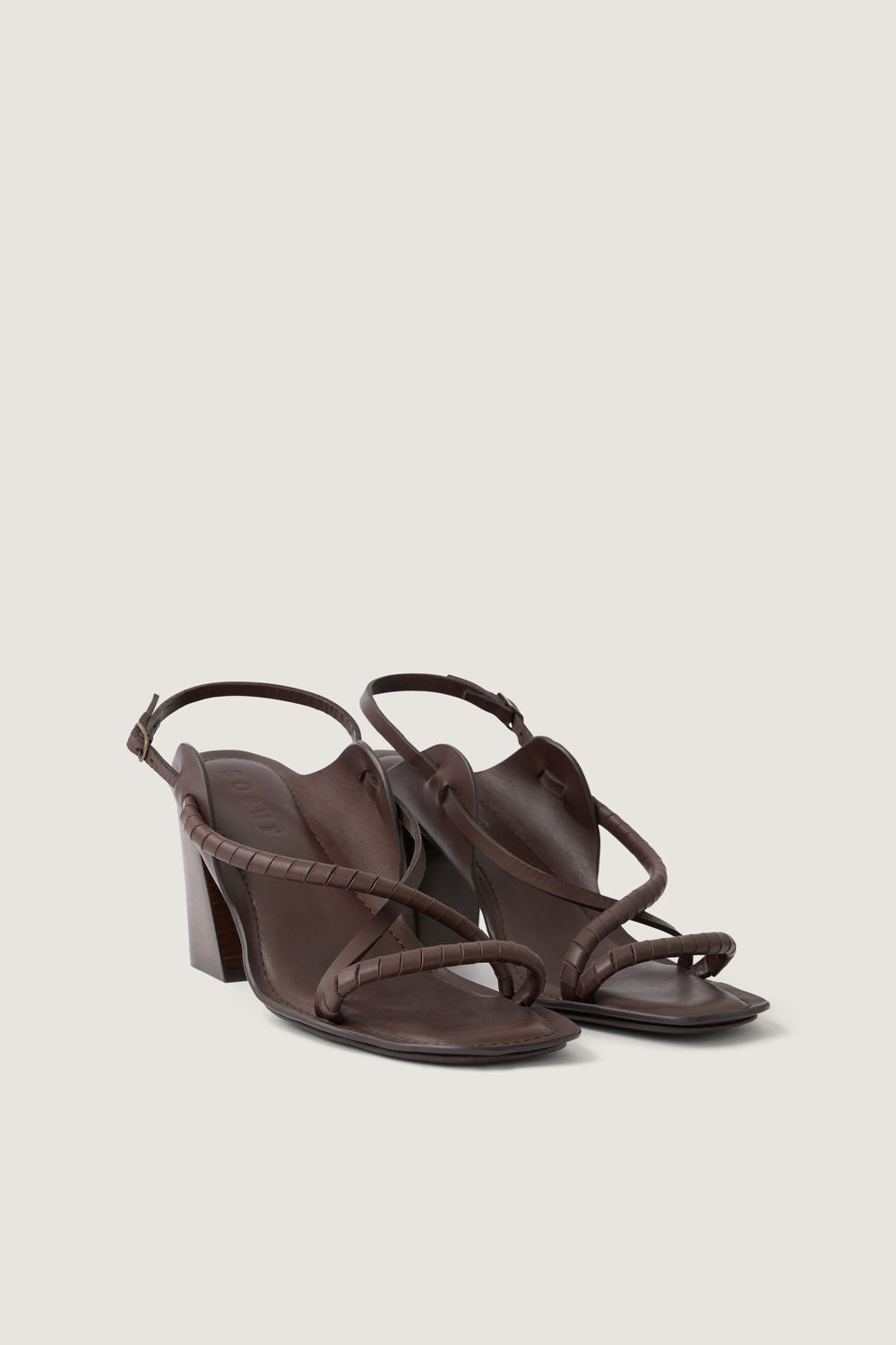 Sandales Alma - Marron Foncé - Cuir - Femme vue 2